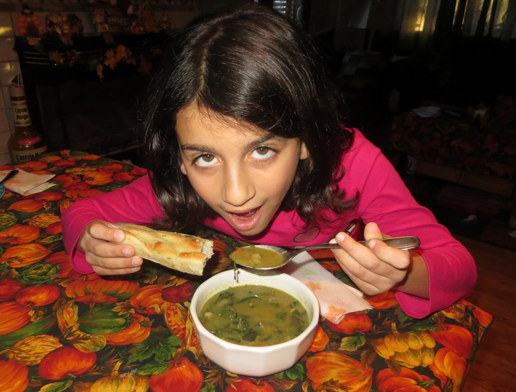 Julianna gave the thumbs-up on the soup!