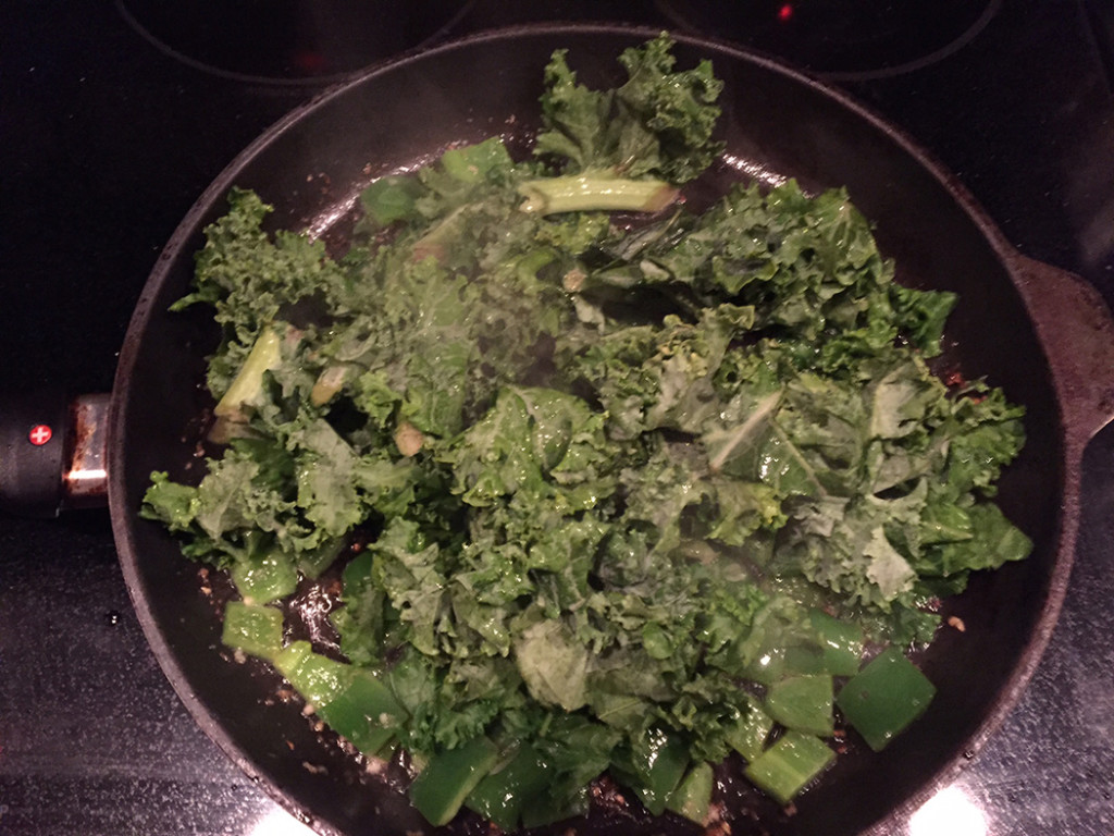 Step 2. Add the kale.